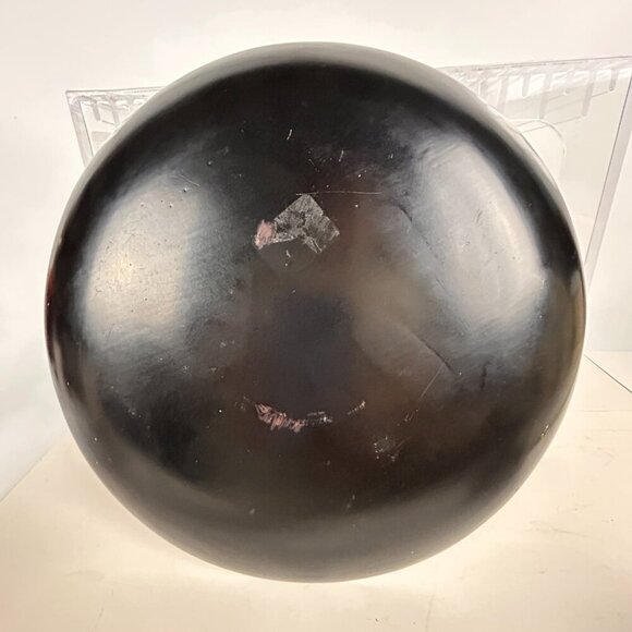 Vintage Chinese Red Cinnabar Hand Carved Wood Plate Landscape 10" - Picture 7 of 10